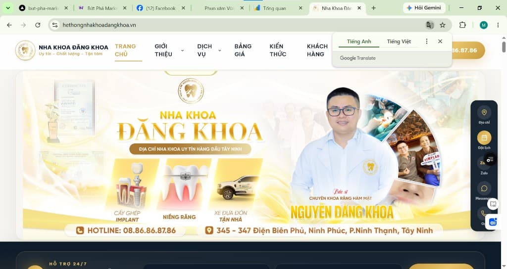 Website Nha Khoa Đăng Khoa — Implant niềng răng Tây Ninh