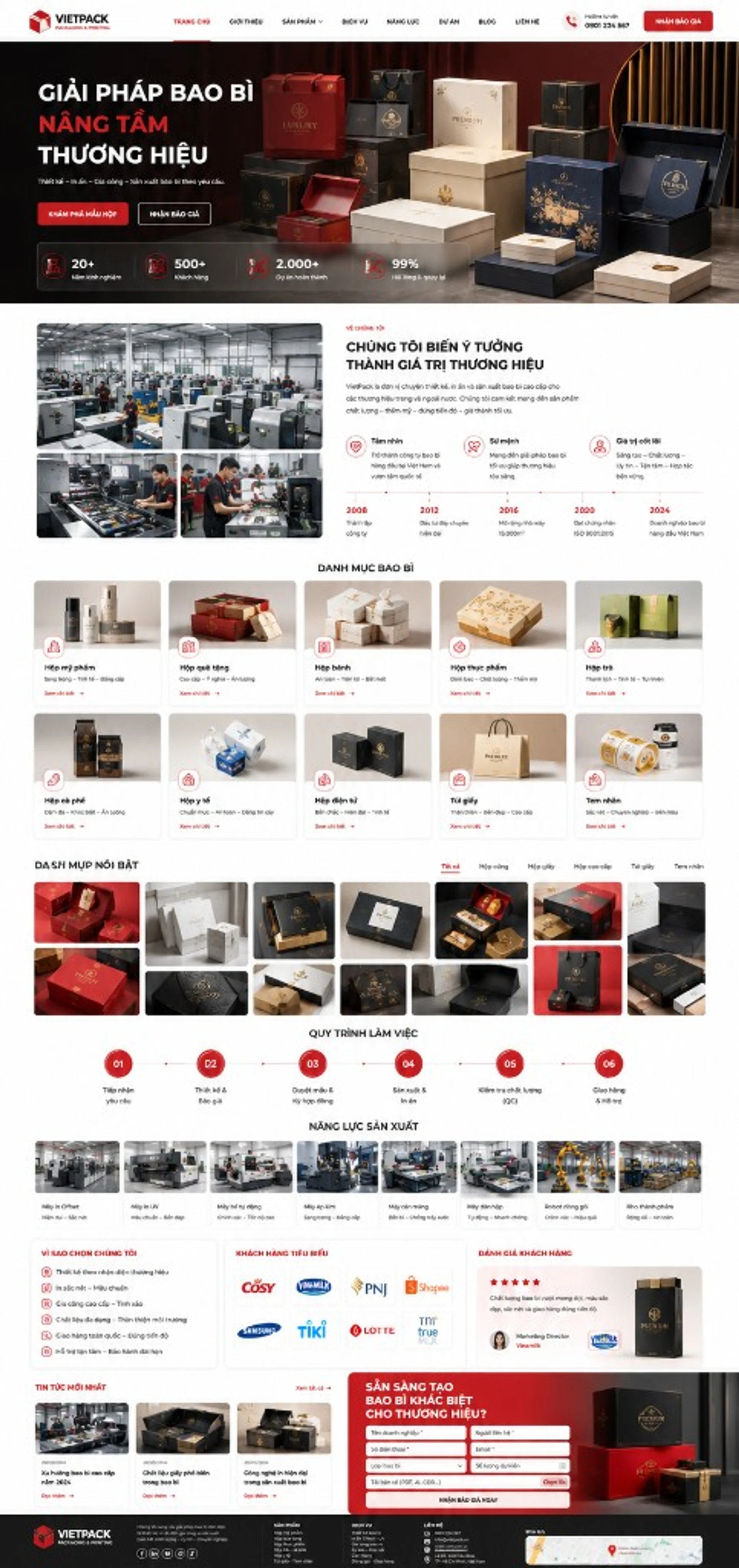Thiết kế website bao bì