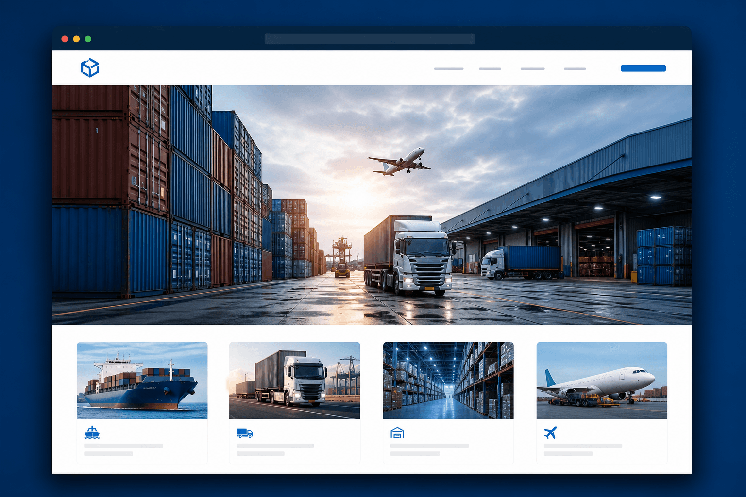 thiết kế website logistics