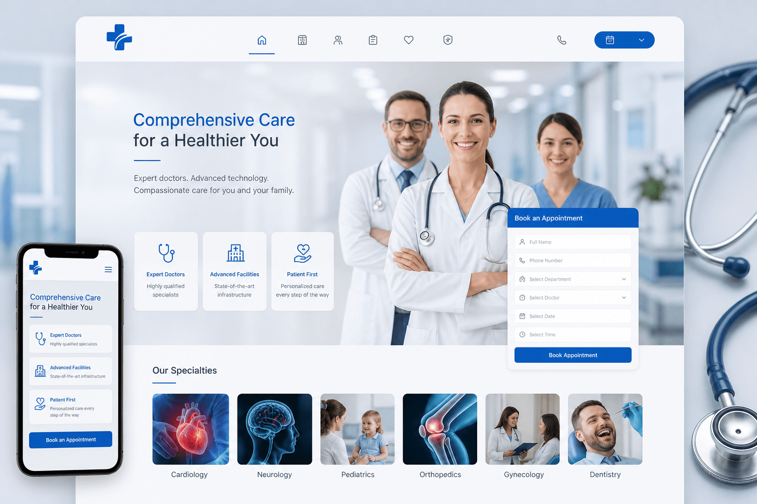 thiết kế website phòng khám