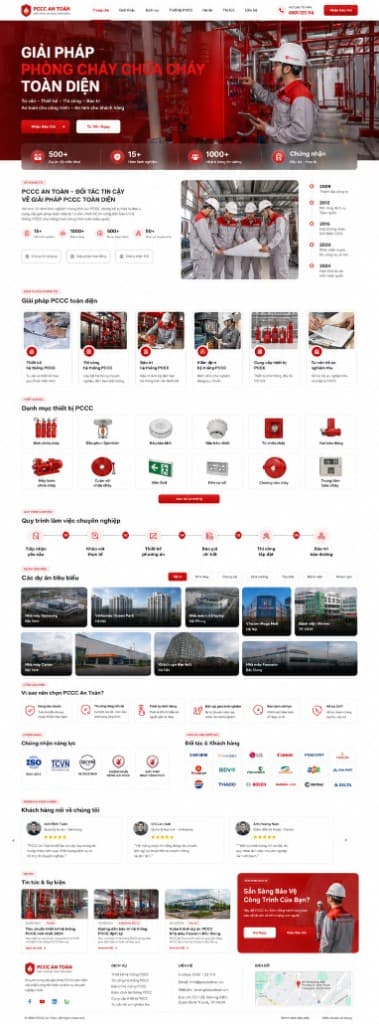 Portfolio dự án PCCC trên website B2B