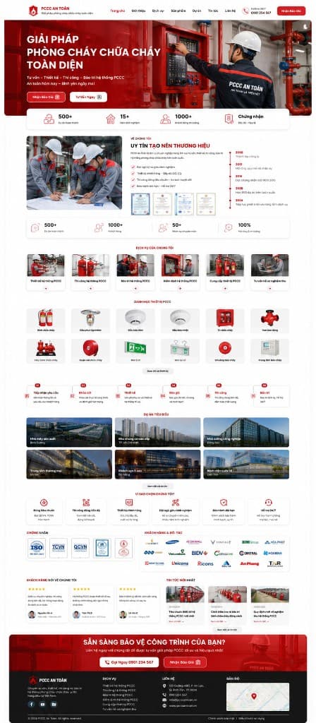Form khảo sát hiện trường PCCC trên website