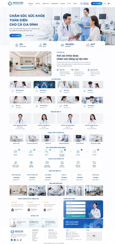 Template website phòng khám
