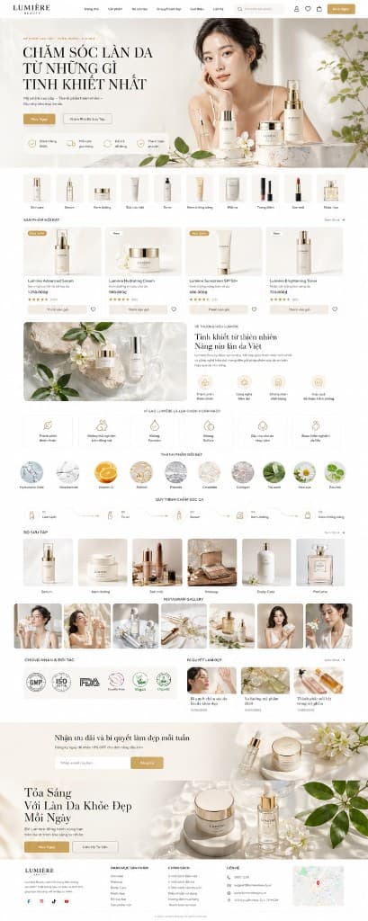 Website salon nail nối mi chuyên nghiệp