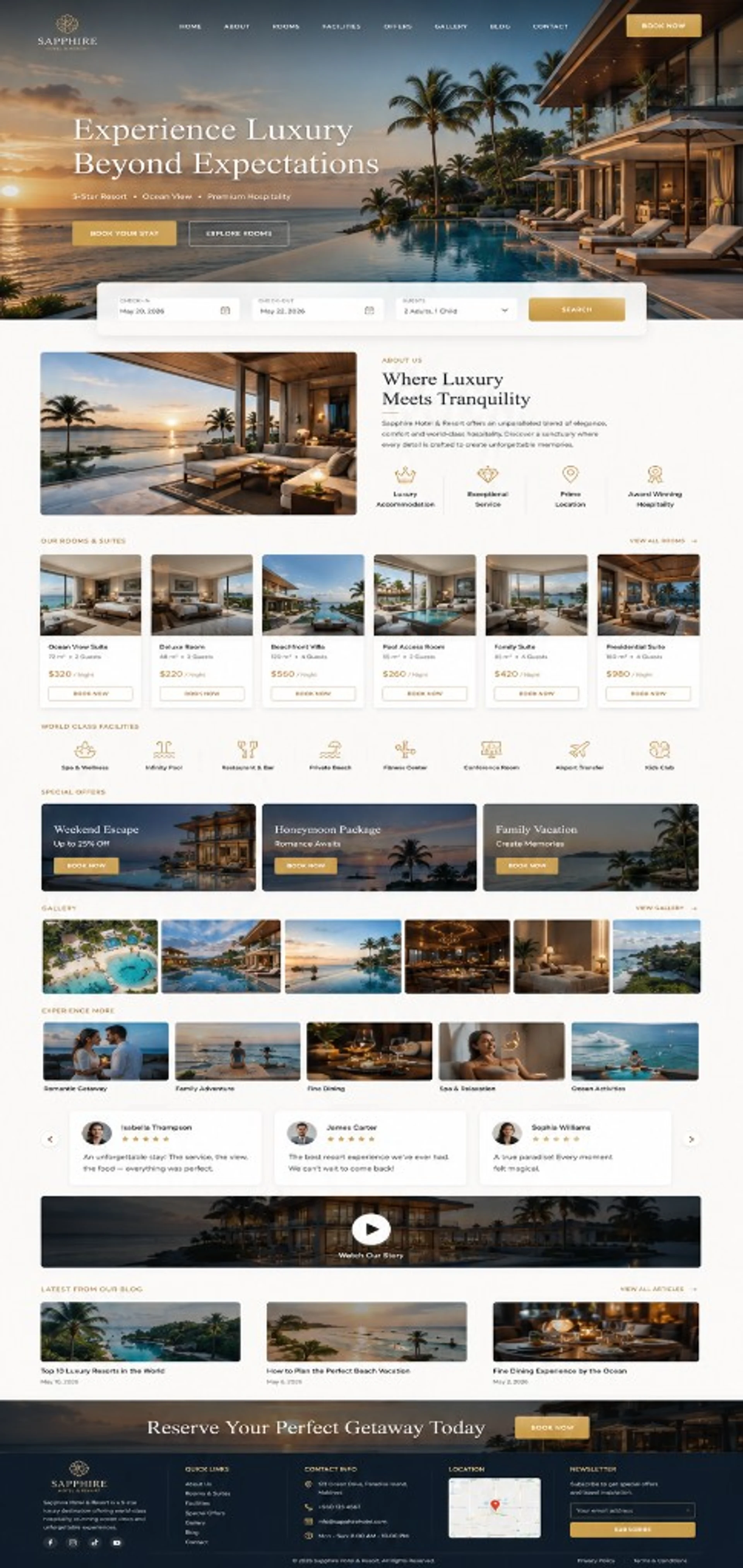 Website resort nghỉ dưỡng chuẩn SEO
