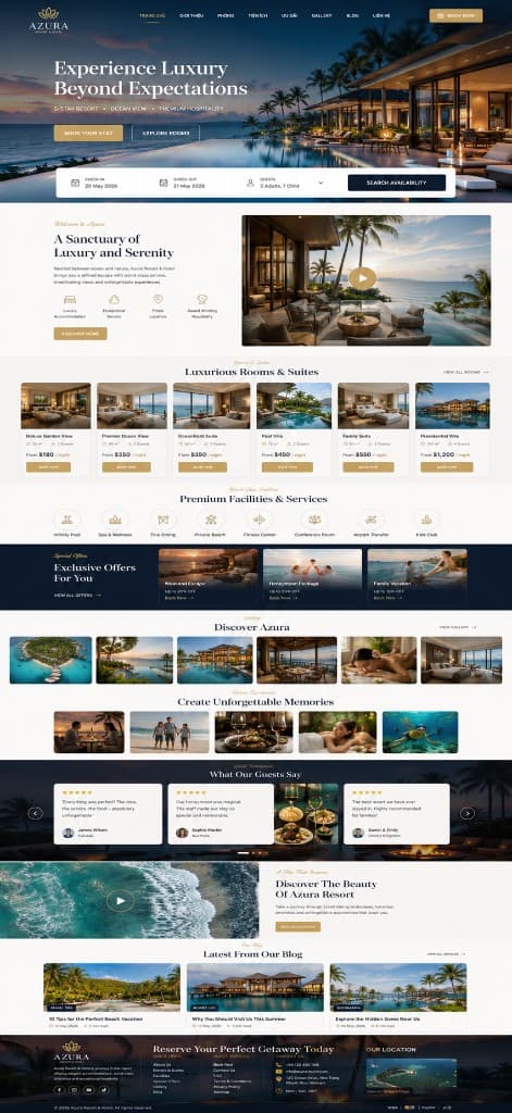 Thiết kế website khách sạn