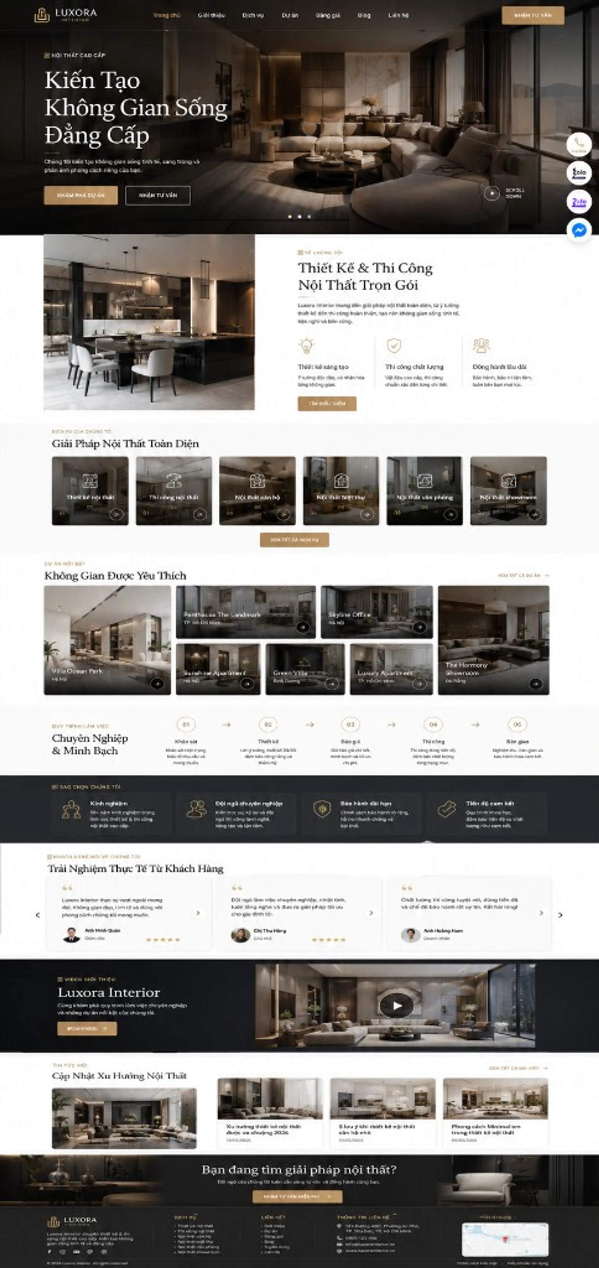 Mockup website xuất khẩu gỗ nội thất — catalog sản phẩm và dự án thực tế