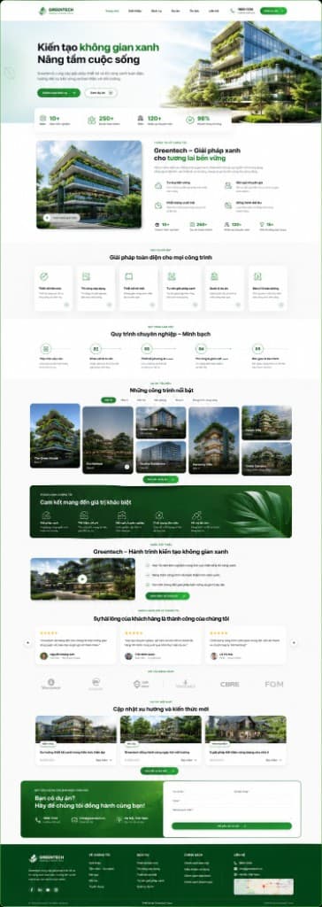 Template cấu trúc website xây dựng nhà thầu