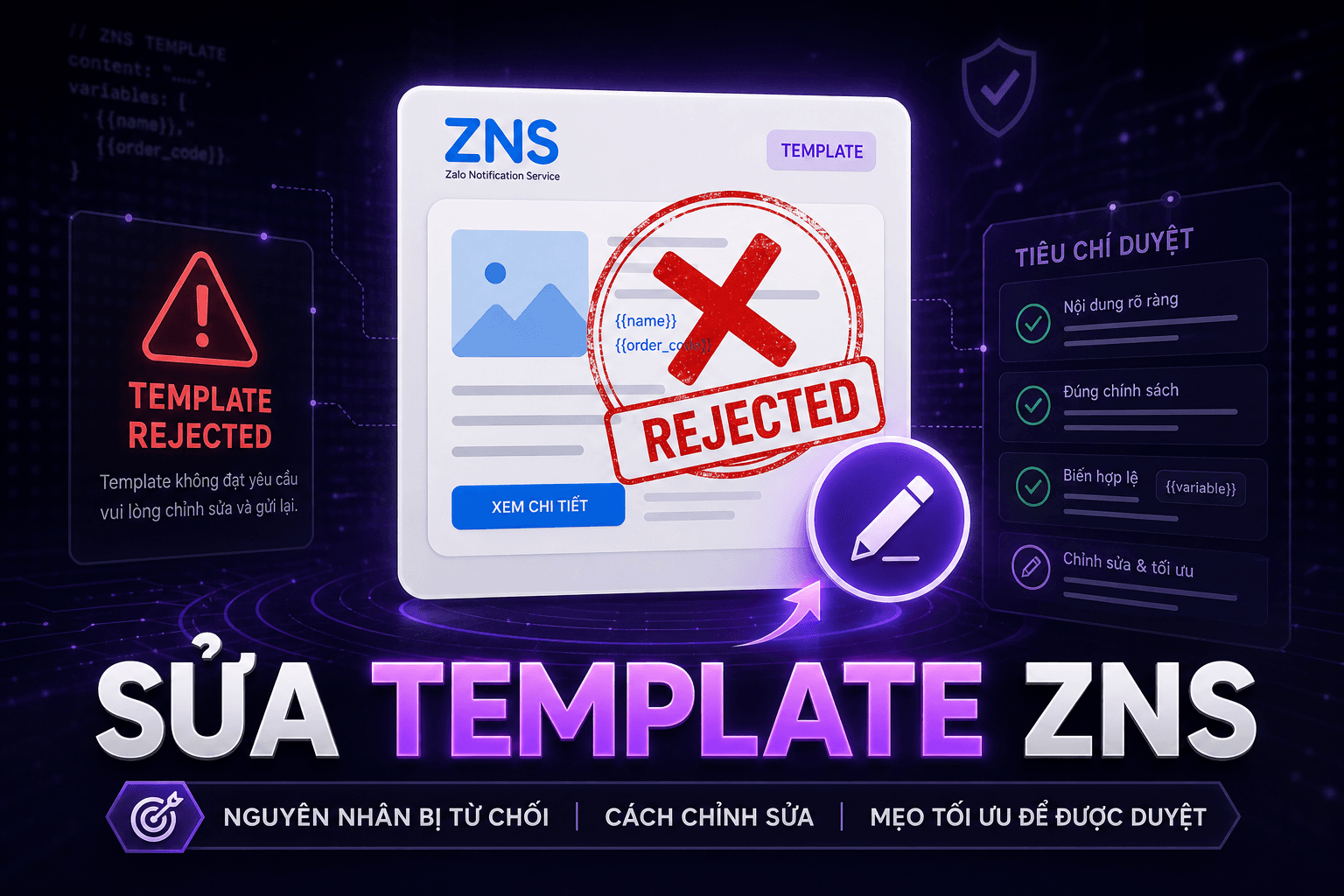 ZNS bị từ chối template