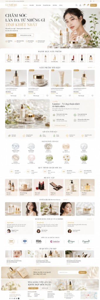 Thiết kế website Halee Trâm — Eyelash Nail Academy
