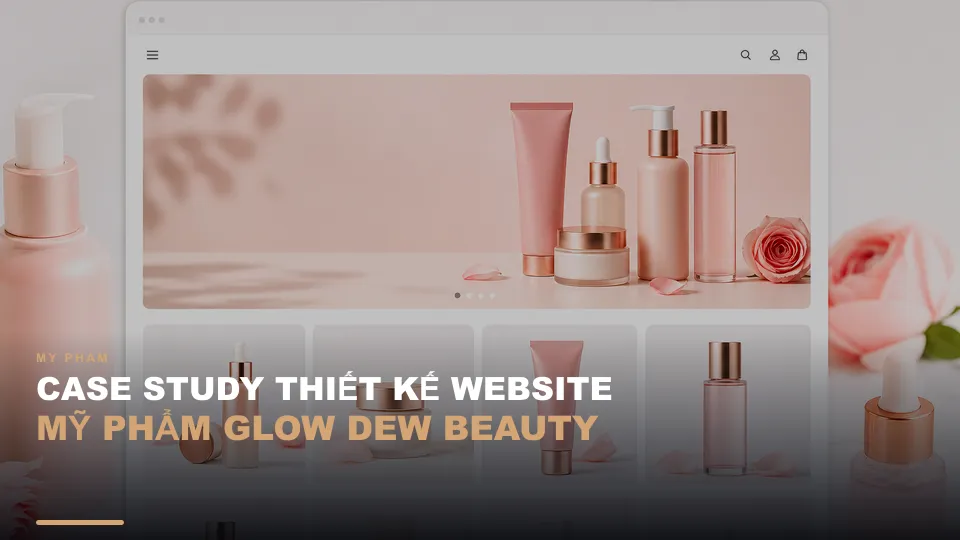 Case study thiết kế website mỹ phẩm glow dew beauty