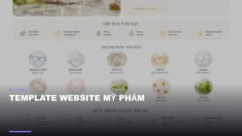 Template website mỹ phẩm