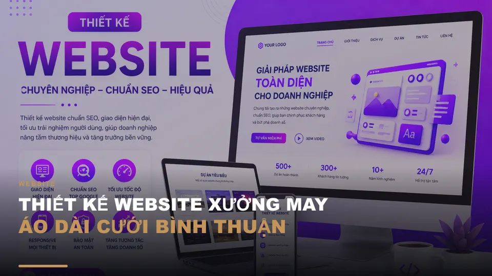 Thiết kế website xưởng may áo dài cưới bình thuận