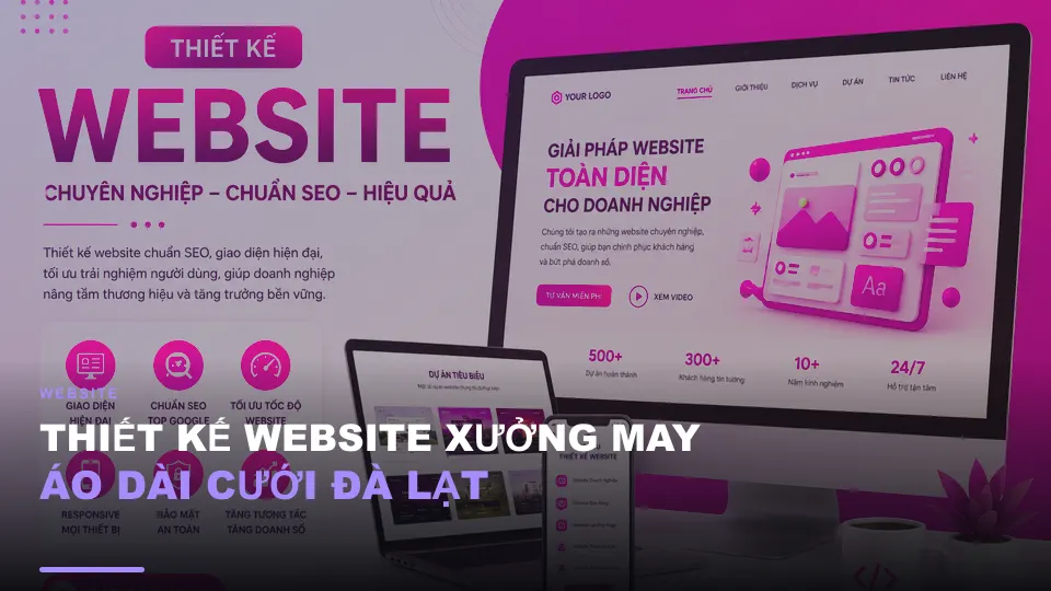 Thiết kế website xưởng may áo dài cưới đà lạt