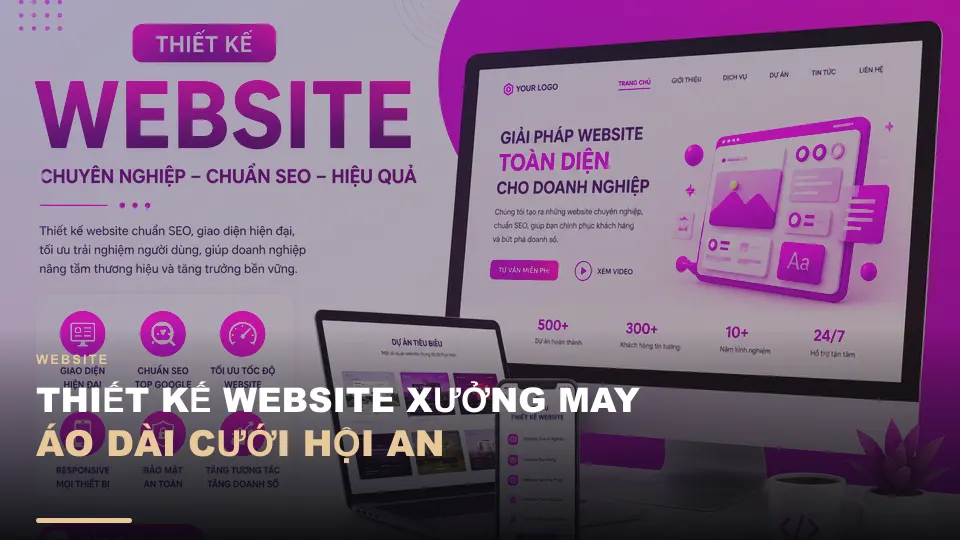 Thiết kế website xưởng may áo dài cưới hội an