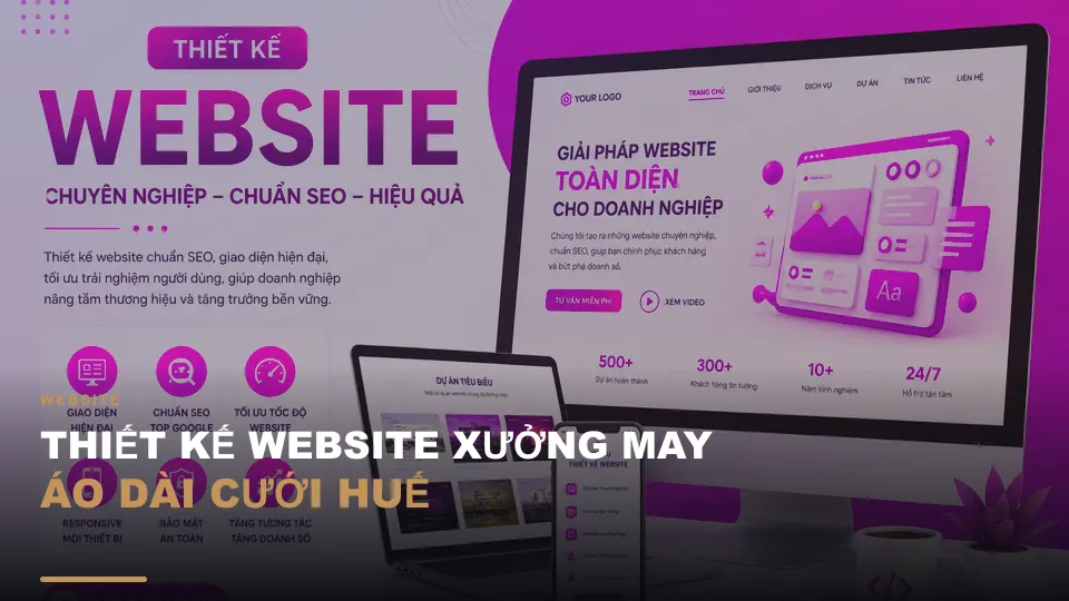 Thiết kế website xưởng may áo dài cưới huế