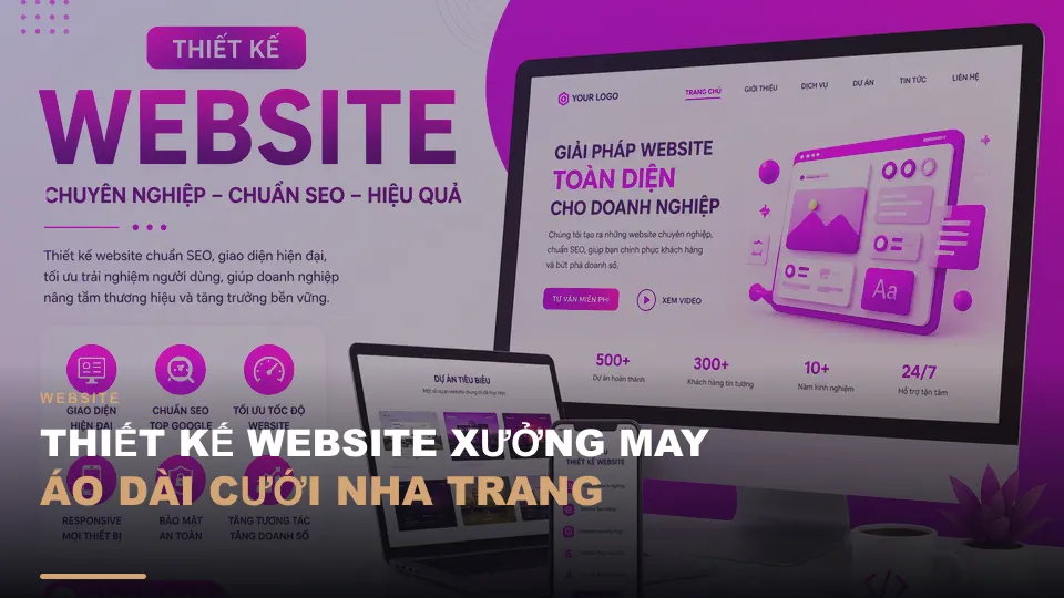 Thiết kế website xưởng may áo dài cưới nha trang