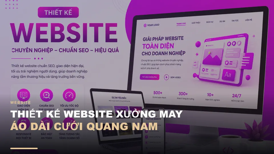 Thiết kế website xưởng may áo dài cưới quang nam