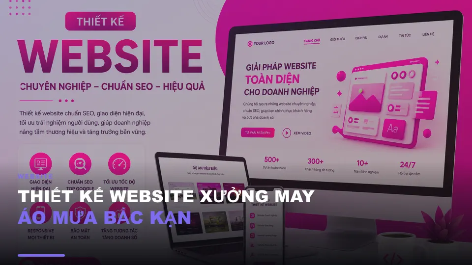 Thiết kế website xưởng may áo mưa bắc kạn