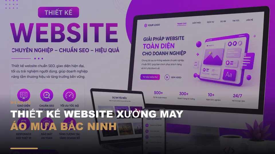 Thiết kế website xưởng may áo mưa bắc ninh