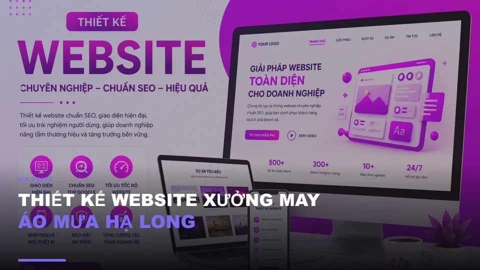 Thiết kế website xưởng may áo mưa hạ long