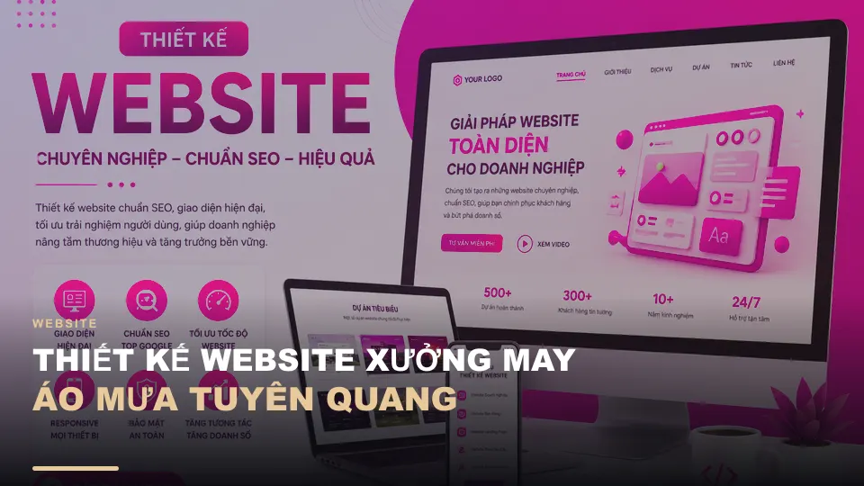 Thiết kế website xưởng may áo mưa tuyên quang