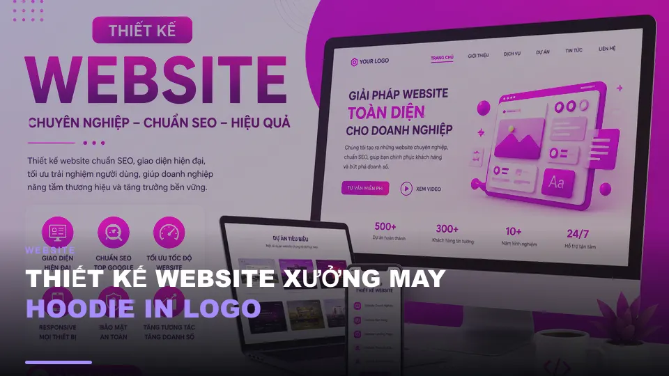 Thiết kế website xưởng may hoodie in logo