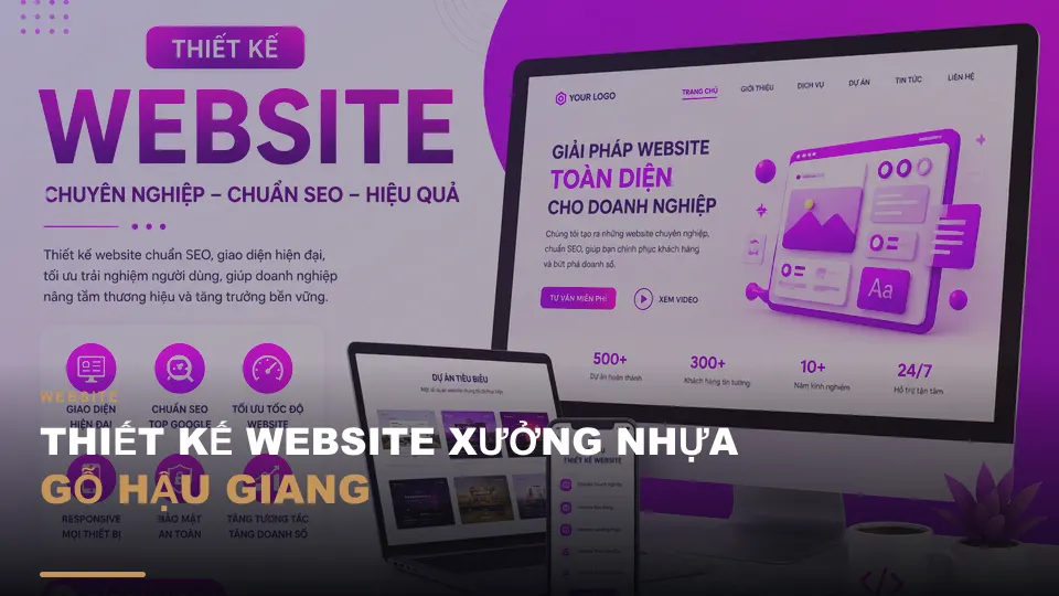 Thiết kế website xưởng nhựa gỗ hậu giang