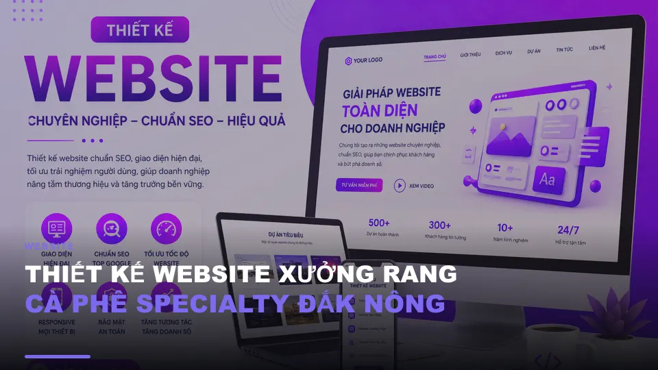 Thiết kế website xưởng rang cà phê specialty đắk nông