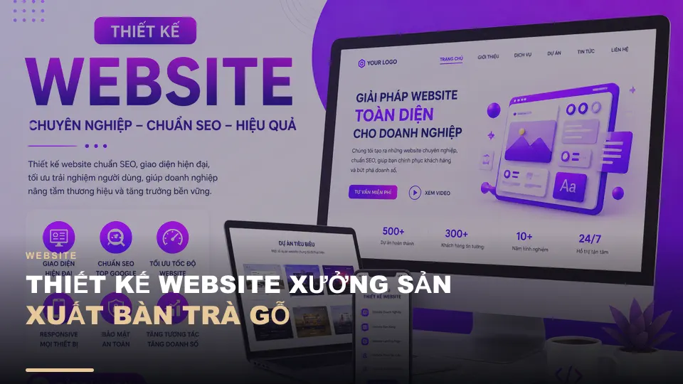 Thiết kế website xưởng sản xuất bàn trà gỗ