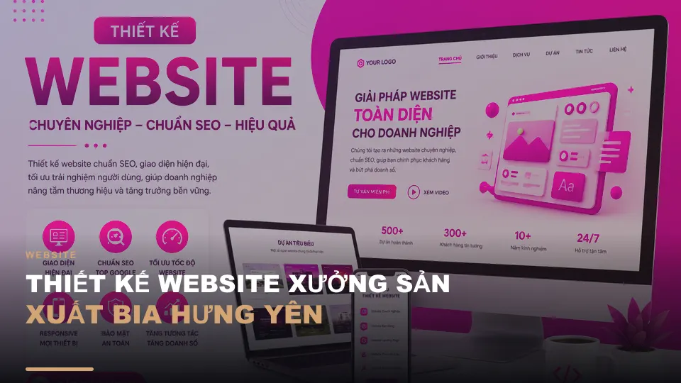Thiết kế website xưởng sản xuất bia hưng yên