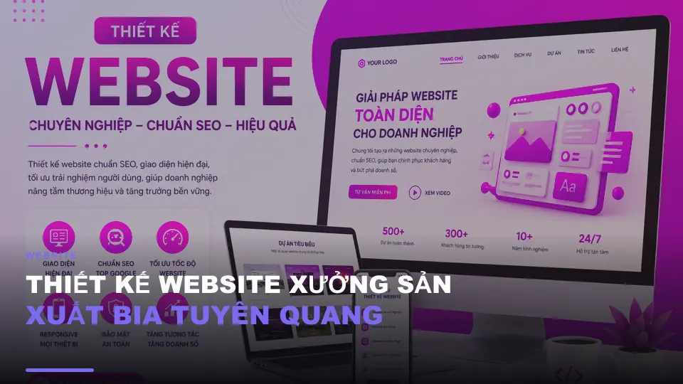Thiết kế website xưởng sản xuất bia tuyên quang
