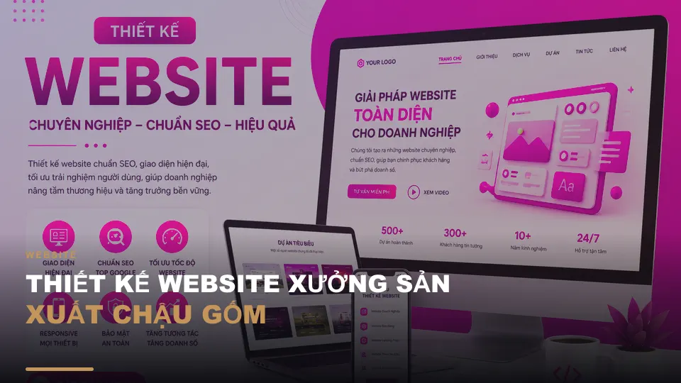 Thiết kế website xưởng sản xuất chậu gốm