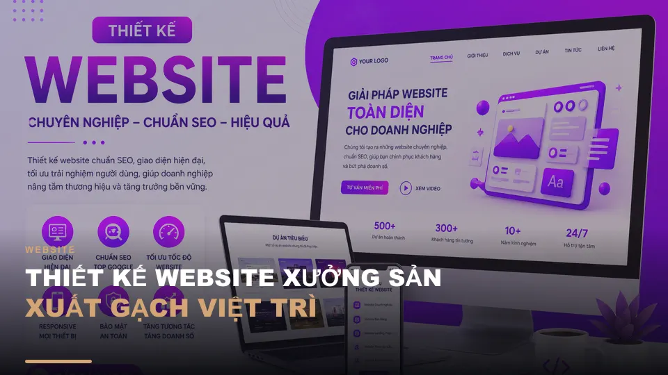 Thiết kế website xưởng sản xuất gạch việt trì