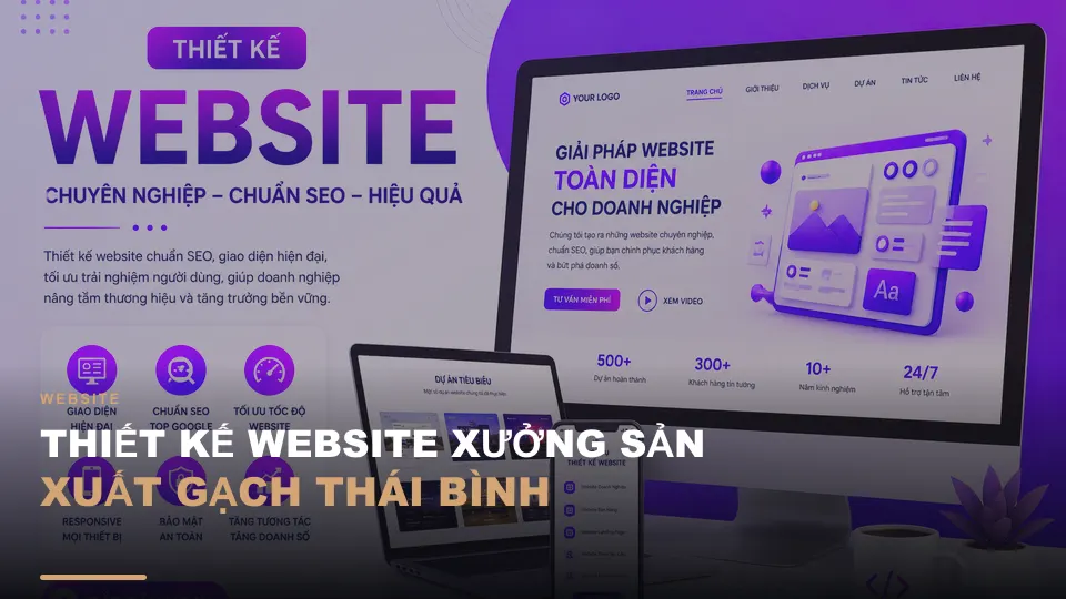 Thiết kế website xưởng sản xuất gạch thái bình
