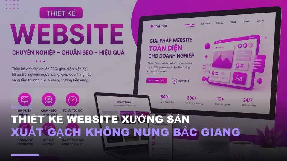 Thiết kế website xưởng sản xuất gạch không nung bắc giang