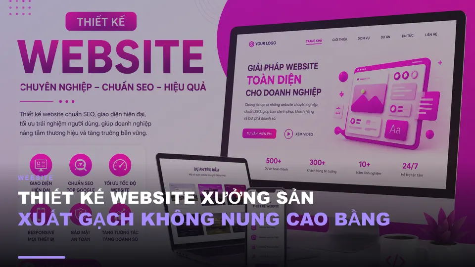 Thiết kế website xưởng sản xuất gạch không nung cao bằng