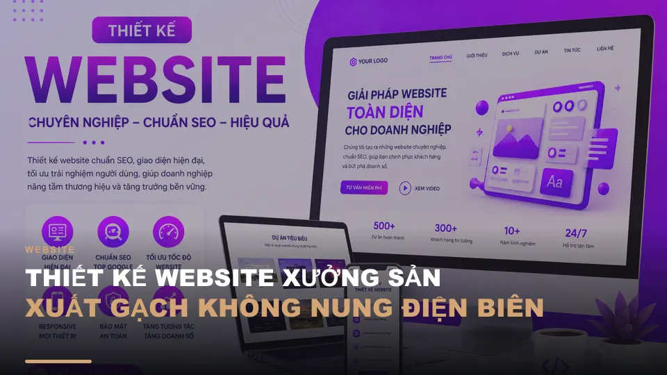 Thiết kế website xưởng sản xuất gạch không nung điện biên