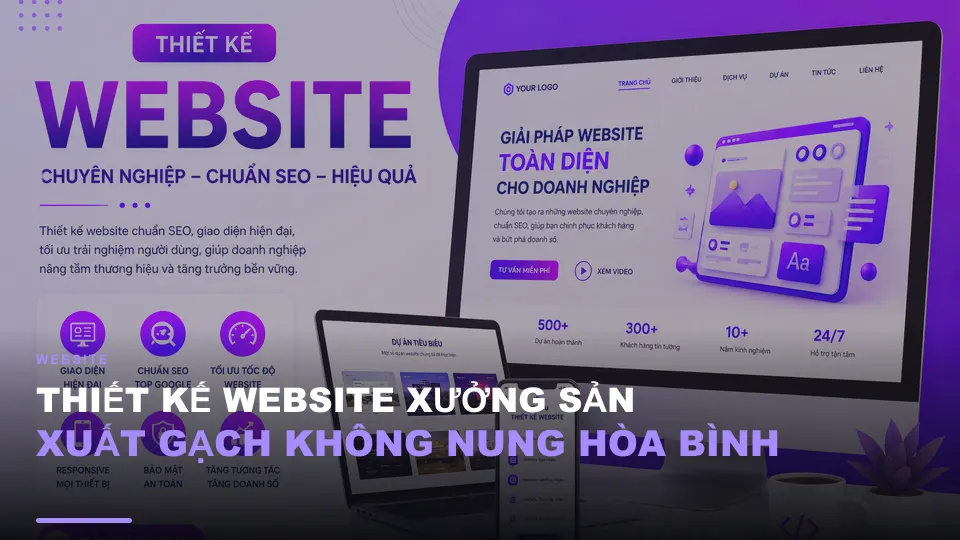 Thiết kế website xưởng sản xuất gạch không nung hòa bình