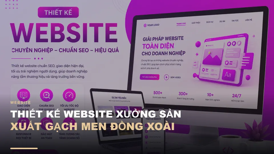 Thiết kế website xưởng sản xuất gạch men đồng xoài