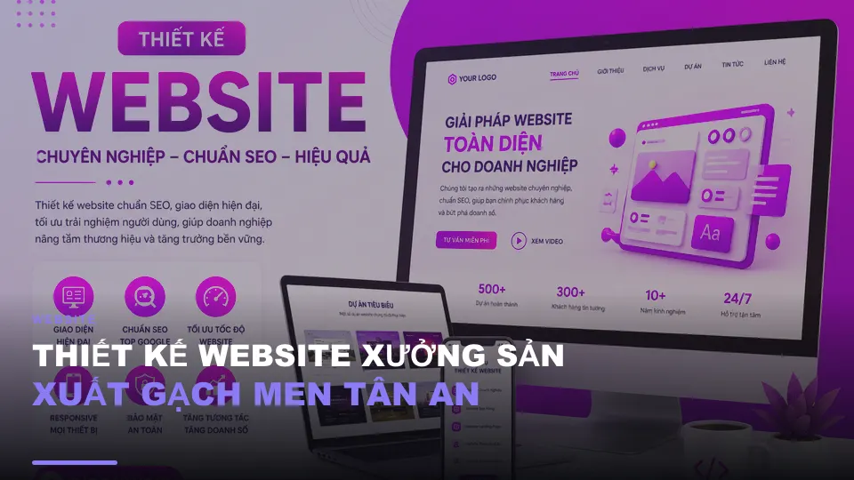 Thiết kế website xưởng sản xuất gạch men tân an