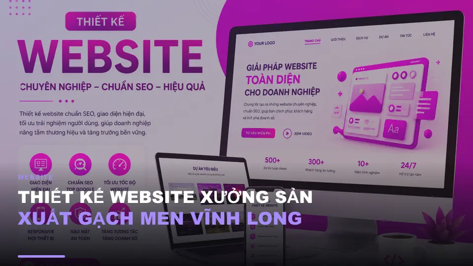Thiết kế website xưởng sản xuất gạch men vĩnh long