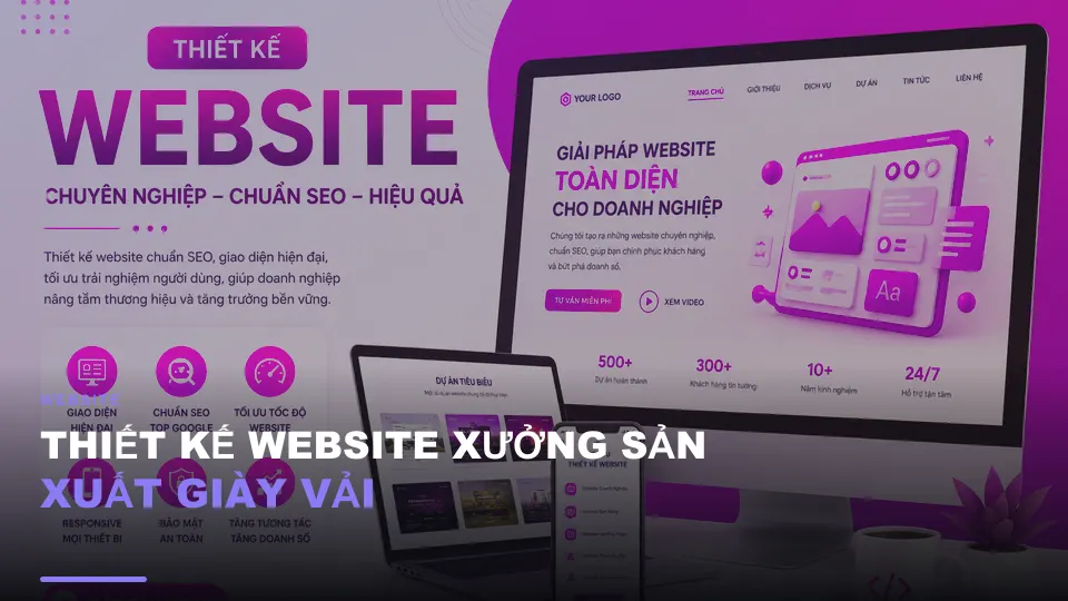 Thiết kế website xưởng sản xuất giày vải