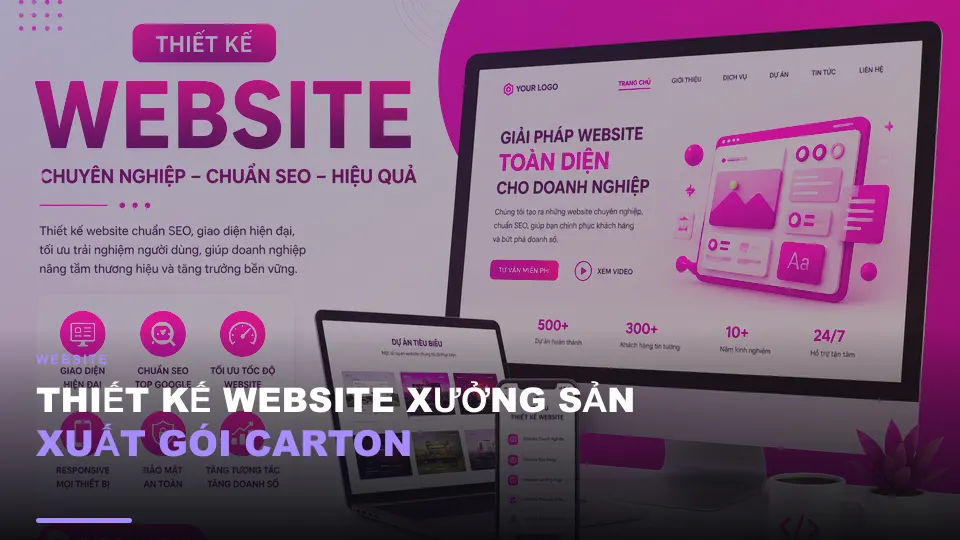 Thiết kế website xưởng sản xuất gói carton