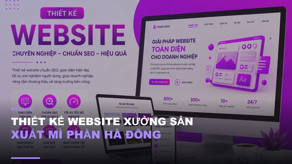 Thiết kế website xưởng sản xuất mì phần hà đông