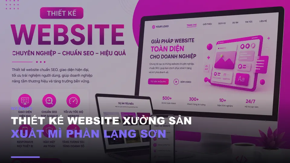 Thiết kế website xưởng sản xuất mì phần lạng sơn
