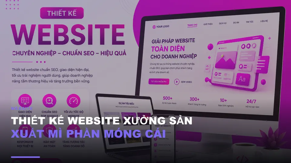 Thiết kế website xưởng sản xuất mì phần móng cái