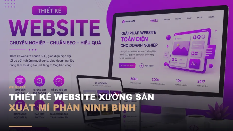 Thiết kế website xưởng sản xuất mì phần ninh bình