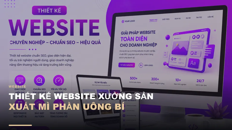 Thiết kế website xưởng sản xuất mì phần uông bí