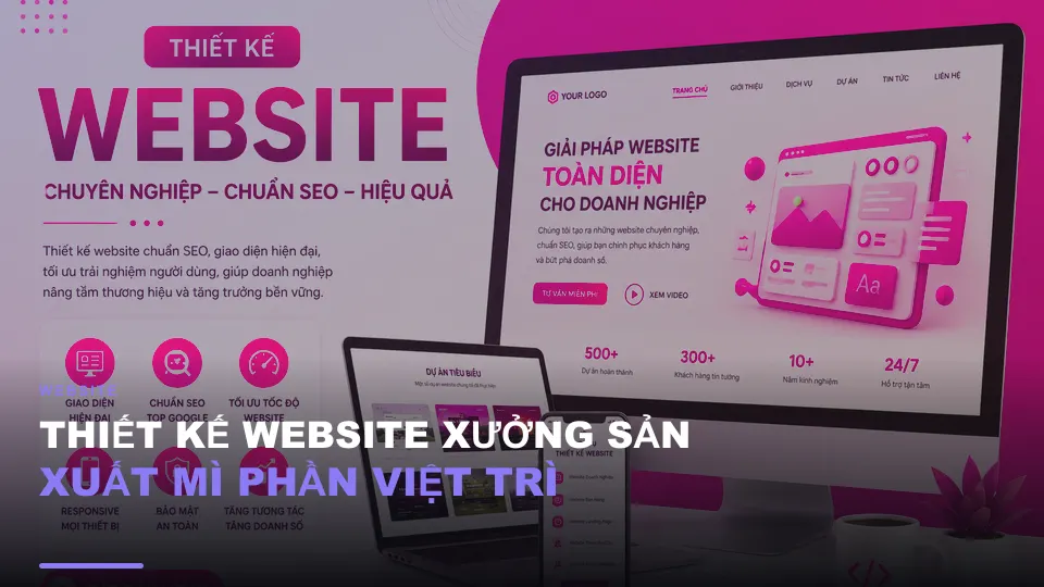 Thiết kế website xưởng sản xuất mì phần việt trì